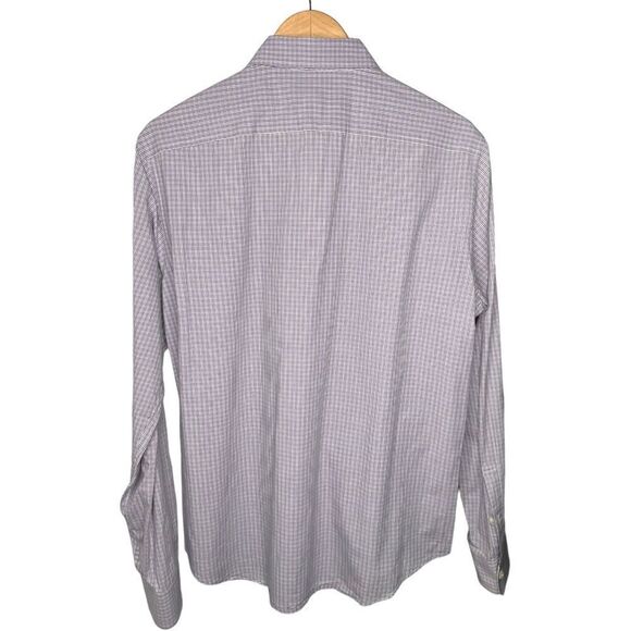 Michael Kors Long Sleeve Collared 100% Cotton Purple Button Down Shirt. Medium. - Picture 4 of 8